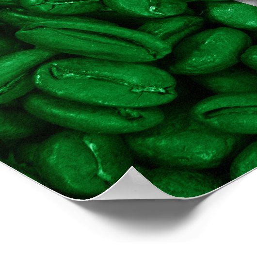 Italienische Flagge mit Kaffee Poster (Ecke)