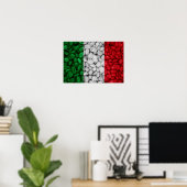 Italienische Flagge mit Kaffee Poster (Heimbüro)