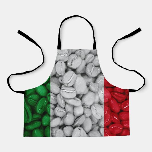 Italienische Flagge mit Kaffee Schürze (Vorderseite)
