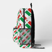 Italienische Flagge Mit Monogramm Bedruckter Rucksack (Rechts)