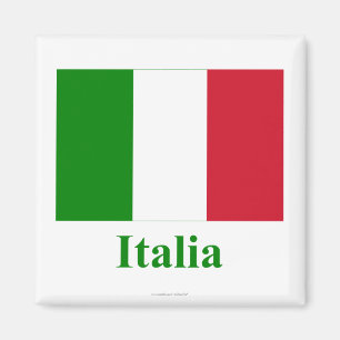 Italienische Flagge mit Name Magnet