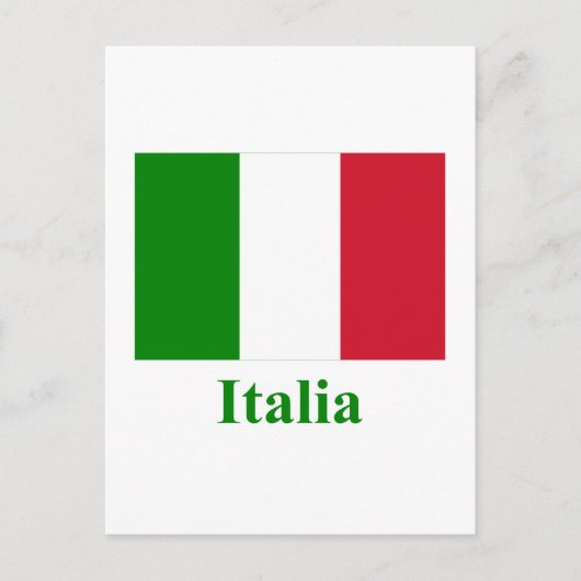 Italienische Flagge mit Name Postkarte (Vorderseite)