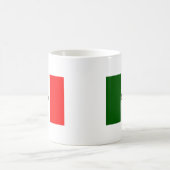 Italienische Flagge mit Salute Toast Rotes Grün Kaffeetasse (Mittel)