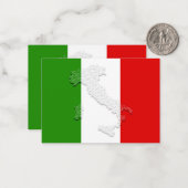 Italienische Flagge Mitteilungskarte (Vorderseite/Rückseite Beispiel)
