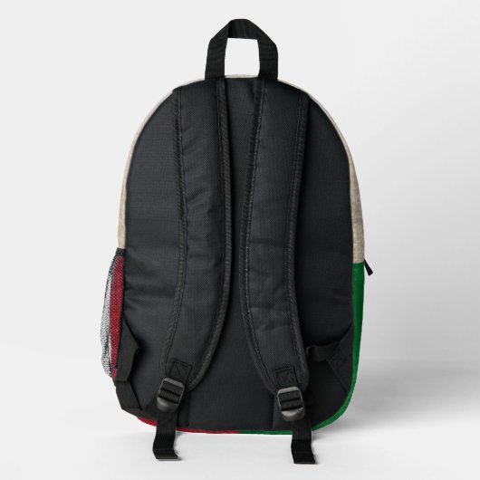 Italienische Flagge - Monogramm Bedruckter Rucksack (Rückseite)