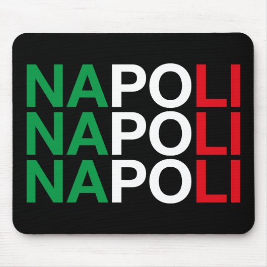 Italienische Flagge NAPOLI Mousepad (Vorne)
