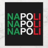 Italienische Flagge NAPOLI Weinetikett (Einzelnes Label)