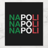 Italienische Flagge NAPOLI Weinetikett (Einzelnes Label)