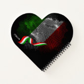 Italienische Flagge Notizblock (Rückseite)
