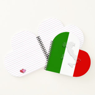 Italienische Flagge Notizblock