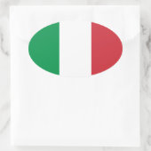 Italienische Flagge Ovaler Aufkleber (Tasche)