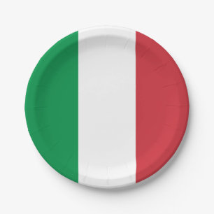 Italienische Flagge Pappteller