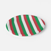 Italienische Flagge Pappteller (Schrägansicht)