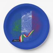 Italienische Flagge Pappteller (Vorderseite)