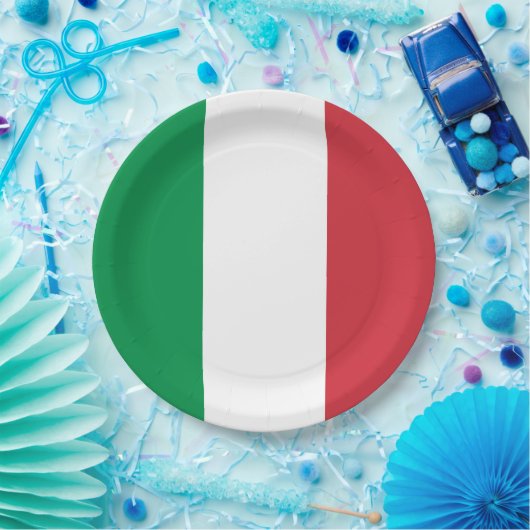Italienische Flagge Pappteller (Party)