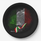 Italienische Flagge Pappteller (Vorderseite)