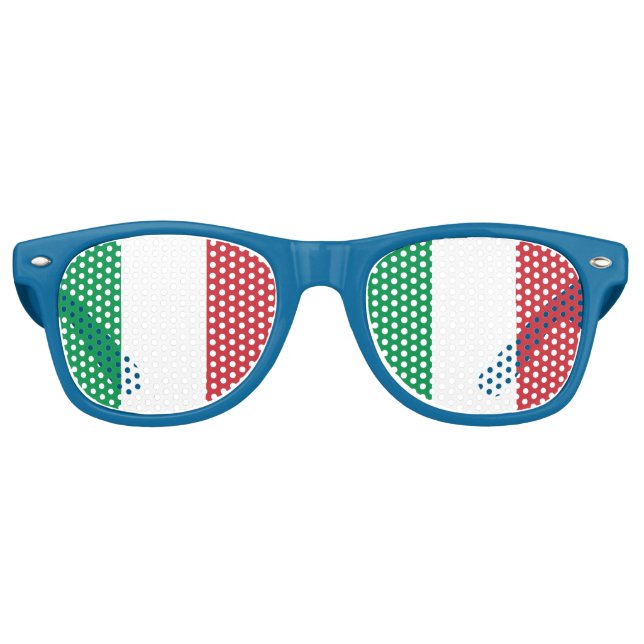 Italienische Flagge Partybrille (Vorderseite)