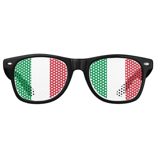 Italienische Flagge Partybrille (Vorderseite)
