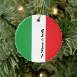 Italienische Flagge Personalisiert Keramik Ornament