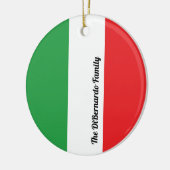 Italienische Flagge Personalisiert Keramik Ornament (Links)