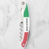 Italienische Flagge personalisiert klappbar Kellnermesser (Vorderseite)