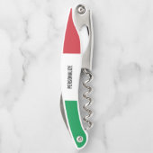 Italienische Flagge personalisiert klappbar Kellnermesser (Rückseite)