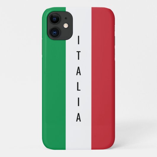 Italienische Flagge personalisierter Name Case-Mate iPhone Hülle (Rückseite)
