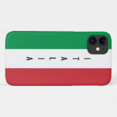 Italienische Flagge personalisierter Name Case-Mate iPhone Hülle (Rückseite (Horizontal))