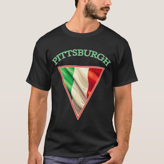 Italienische Flagge Pittsburgh T-Shirt (Vorderseite)
