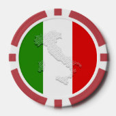 Italienische Flagge Pokerchips (Vorderseite)