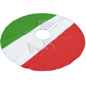 Italienische Flagge Polyester Weihnachtsbaumdecke (Schrägansicht)