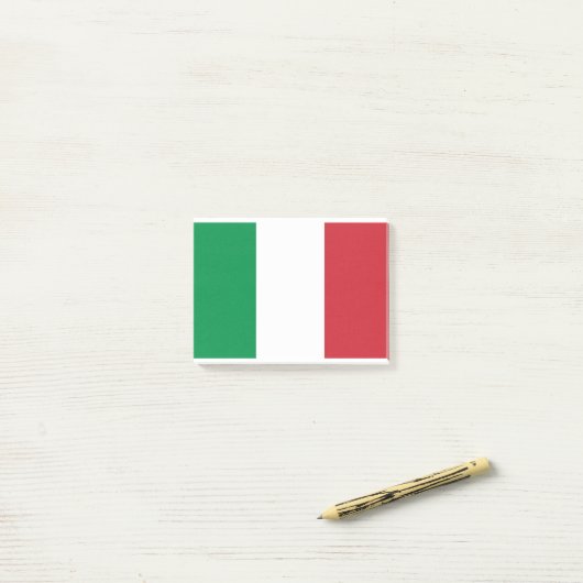 Italienische Flagge Post-it Klebezettel (Auf Schreibtisch)