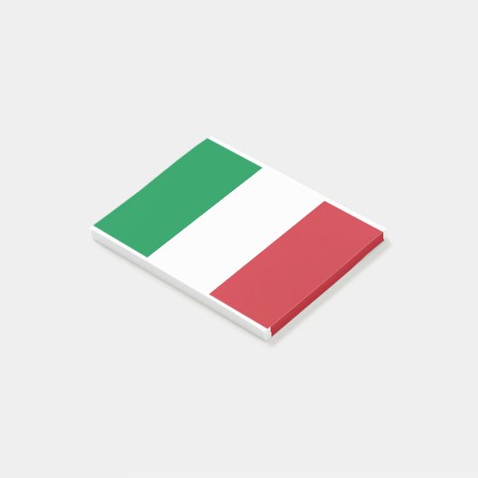 Italienische Flagge Post-it Klebezettel (angewinkelt)
