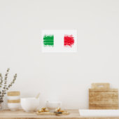 Italienische Flagge Poster (Küche)