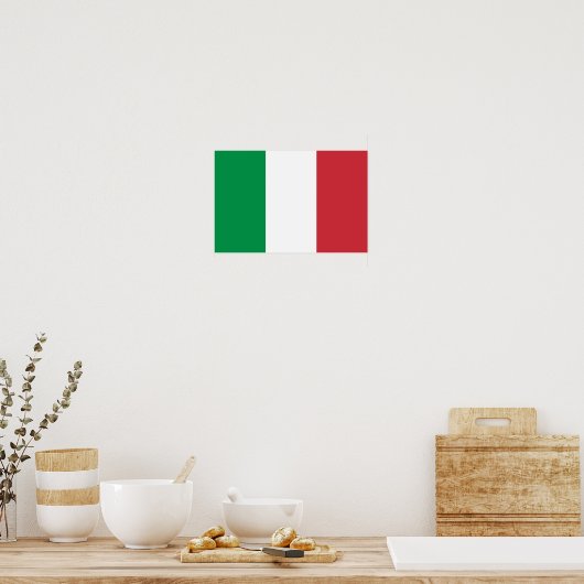 Italienische Flagge Poster (Küche)