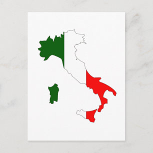Italienische Flagge Postkarte