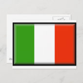 Italienische Flagge Postkarte (Vorne/Hinten)