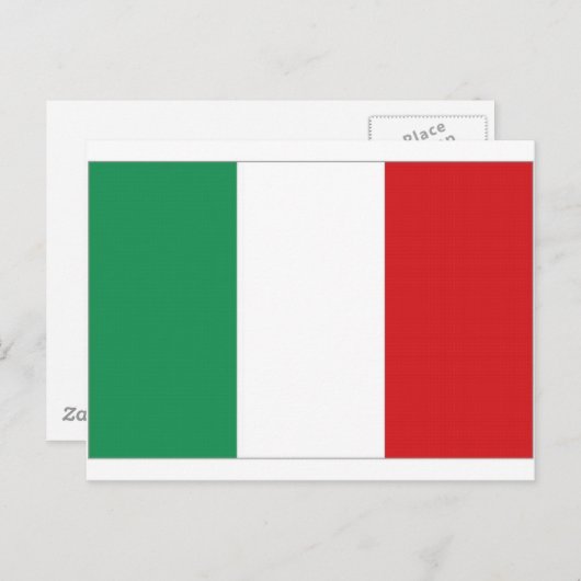 Italienische Flagge Postkarte (Vorne/Hinten)