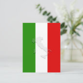 Italienische Flagge Postkarte (Stehend Vorderseite)