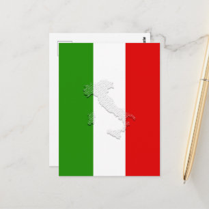 Italienische Flagge Postkarte