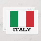 Italienische Flagge Postkarte (Vorne/Hinten)