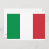 Italienische Flagge Postkarte (Vorne/Hinten)