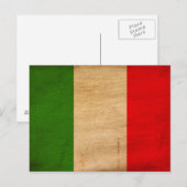 Italienische Flagge Postkarte (Vorne/Hinten)