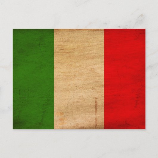 Italienische Flagge Postkarte (Vorderseite)