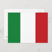 Italienische Flagge Postkarte (Vorne/Hinten)