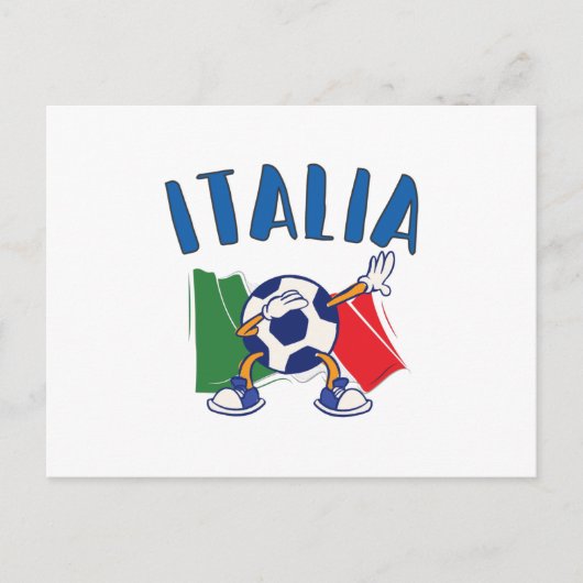 Italienische Flagge Postkarte (Vorderseite)