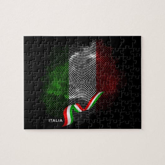 Italienische Flagge Puzzle (Horizontal)
