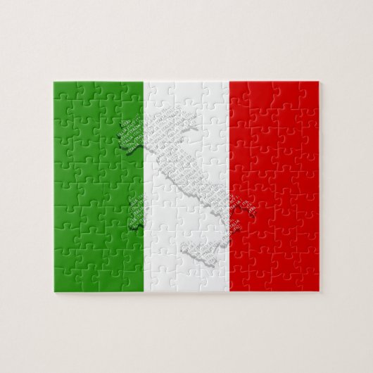 Italienische Flagge Puzzle (Horizontal)