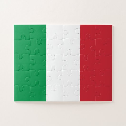 Italienische Flagge Puzzle (Horizontal)