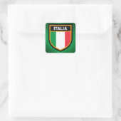 Italienische Flagge Quadratischer Aufkleber (Tasche)